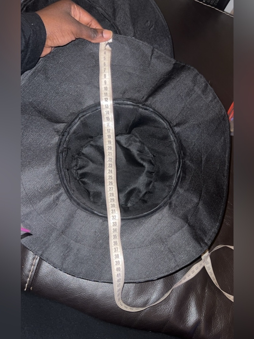 K-K Vogues African Print Bucket Hat – Wax Style – Fedora Hat in Yellow and Navy - Picture 7 of 7